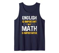 L'inglese è importante, ma la matematica è importante divertente Pi Day Canotta