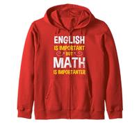 L'inglese è importante, ma la matematica è importante divertente Pi Day Felpa con Cappuccio