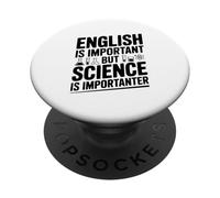 L'inglese è importante, ma la scienza è importante PopSockets PopGrip Adesivo