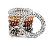 LingLingo Braccialetto elastico a spirale per portachiavi e tessera da crociera, per carte da crociera, sauna, portachiavi, Colore B, 6 Pz, Semplice