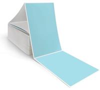 LINGLONG Fanfold 4x6 Direct,Etichette termiche di spedizione con perforate, grado commerciale, per stampante termica, celeste, 500 etichette/pila, 1 pila