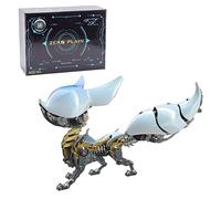 Linglong Fox - Puzzle 3D in metallo per adulti, 339 pezzi, kit modello meccanico con luci LED magnetiche e giunti articolati, regalo per adulti e ragazzi (bianco)