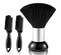 Lingmaoqi Set di 3 pennelli per spolverare il collo del barbiere, accessori professionali per la pulizia del barbiere, accessori per la pulizia dei capelli, strumento per la pulizia e lo styling