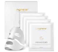 Lingmeier Maschera viso al collagene vero collagene 20.000 pm per elasticità Cura della pelle con acido ialuronico siero all'acido ialuronico per maschera viso Hydra