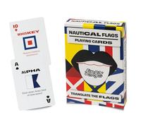 Lingo Carte da gioco con bandiere nautiche | Flashcard da viaggio | Impara il vocabolario marittimo delle bandiere nautiche in modo facile e divertente | 52 traduzioni essenziali