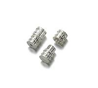 LINGP 100 pz/Lotto Cilindro Vite di Fissaggio Fermagli Fibbie per Monili Che Fanno Collana Braccialetto Corda Fine Chiusura Connettore Risultati Fai da Te