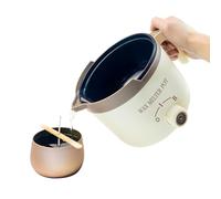 LINGQIAN Pentola Elettrica per Fusione della Cera per la Fabbricazione di Candele, Fonderia per Cera da 1,5 l con Termometro