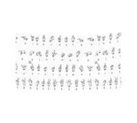 Lingua dei segni Alfabeto. Stampa Banner per feste per raduni Festival Decorazione resistente ai raggi UV Adatto per Halloween Bar Soggiorno Spazi