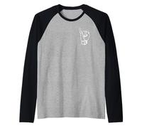 Lingua dei segni Pinkie Up Maglia con Maniche Raglan
