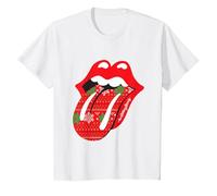 Lingua Natalizia Rolling Stones Maglietta, Bambini, Bianco, 6 Anni
