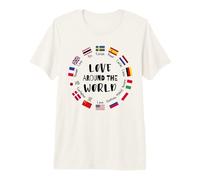 Lingue multilingue Love Around The World Maglietta Premium