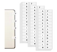 Linguette adesive dalla A alla Z, con lettere dell'alfabeto, dalla A alla Z, autoadesive, per appunti, libri di testo, dizionari, trasparenti, permanenti, per quaderni, libri di testo, dizionari, (390