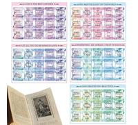 Linguette della Bibbia, Schede per libri biblici, schede di studio della Bibbia laminate in grande stile per una facile navigazione - Etichette per diario impermeabili, 5 fogli di adesivi