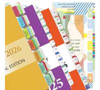 Linguette indice per codebook CPT 2026 e ICD-10-CM 2026 (versione AAPC), 2025 HCPCS Livello II Book Tabs, codificate a colori e laminate, guida all'allineamento e foglio con numeri di pagina inclusi