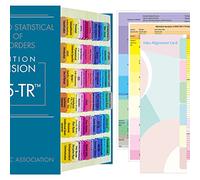 Linguette indice per DSM-5-TR, 94 schede stampate DSM-V-TR e 18 etichette adesive vuote, con scheda di allineamento e schede di descrizione delle abbreviazioni per il manuale diagnostico e statistico