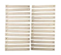 Linguette organizer per dischi, 26 pezzi, supporto in legno, divisori alfabetici con clip per dischi, per comfort di articolazioni, coste, muscoli, , gamba, per casa e viaggi, E per O