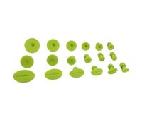Linguette per la rimozione delle ammaccature in nylon verde per riparazione rapida della carrozzeria dell'auto per vari tipi di ammaccature, uso domestico professionale, confezione da 18 strumenti per