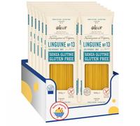 Linguine N.13 Senza Glutine, 400 g, Pasta Lunga Trafilata al Bronzo con Riso Integrale e Mais, Ideale per Primi Piatti di Pesce e Salse, Confezione Multipla da 4/8/12 Pezzi (12 PEZZI)