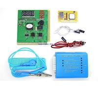 Lingvetron PC Computer PSU e scheda madre Tester Tool PCI & ISA SDRAM Post Test Card Analizzatore Diagnostico Starter Kit 4 Digitali / 8 LED / Bios Speaker / Mobo Power Switch All in One