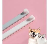 LINGXIYA Spazzolino da denti per cani e gatti, extra morbidi, per la pulizia dentale dei denti, per cani di piccola taglia e gatti, kit da 2 pezzi (bianco/verde)