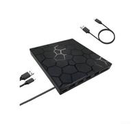 Linhexis 7 in 1 USB 3.0 Slim Portable CD DVD Masterizzatore esterno con per sd TF Card Reader per Laptop Desktop PC per Windows per Mac OS