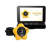 Linhexis Baby in auto con display da 4", grandangolo 100° | Spettatore infantile wireless 2.4GHz per veicolo, design a forma di stella con supporto regolabile