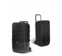 Linhexis Copertura antipolvere per altoparlanti esterni per JBL per partybox 520, custodia protettiva in tessuto elasticizzato con maniglia per accesso, protezione antipolvere nera lavabile, 40 x 37 x