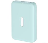 Linhexis Custodia protettiva in silicone, per Anker MagGO 10000 mAh, power bank magnetica, nera, antiurto, con aperture precise per le porte (blu)