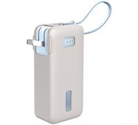 Linhexis Custodia protettiva per power bank in silicone per Anker per nano 3 in 1, 10000 mAh, uso esterno, custodia morbida antiurto nera con moschettone staccabile (grigio)