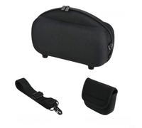 Linhexis Custodia protettiva rigida per altoparlante Bose SoundLink Max, borsa da viaggio in EVA con tracolla e custodia per accessori, custodia in nylon 300D con doppia cerniera, colore nero