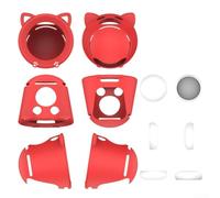 Linhexis Cute Cat Ear Custodia in silicone per Nintendo Sound Clock per allarme, pelle protettiva contro graffi e urti (rosso)