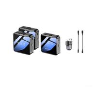 Linhexis Microfono a condensatore con risvolto, corpo in ABS, alto SNR 60 | Cancellazione avanzata del rumore, 6-8 ore per la batteria, libertà wireless, voce chiara per la cattura, ideale per vivere