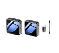 Linhexis Microfono a condensatore con risvolto, corpo in ABS, alto SNR 60 | Cancellazione avanzata del rumore, 6-8 ore per la batteria, libertà wireless, voce chiara per la cattura, ideale per vivere