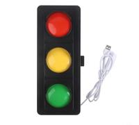 Linhexis Segnale sociale USB Indicatore LED Lampada Traffico per Scrivania o Montaggio a Parete, Rosso Giallo Verde Luci di Stato per Mostra Disponibilità, Home Office Dorm Decor, Nero