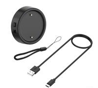Linhexis Stazione di ricarica con cavo da 100 cm e cordino per Amazfit Bip6 e Active2 Smartwatch accessorio di ricarica compatibile con i modelli (nero)