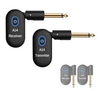 Linhexis Wireless Guitar System-2.4GHz bassa latenza ricaricabile wireless | Banda ISM da 2,4 GHz, ritardo < 4 ms, per un audio cristallino, ricaricabile, facile da configurare