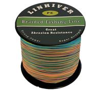 LinHiver Lenza da pesca intrecciata, forte potenza, grande resistenza all'abrasione, diametro sottile, nessun allungamento, bassa memoria e alta sensibilità (300 m, 9,1 kg, multi)