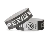 linie zwo ®, Confezione da 100 Braccialetti di identificazione 19 x 254 mm - VIP, Nero