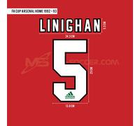 LINIGHAN #5 Arsenal Home FA Cup 1993 Final Print (Pu stampabile a blocchi di ...
