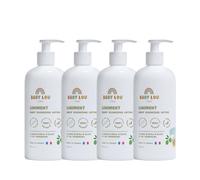 Liniment Bébé 4x500 ml | Soin Nettoyant Change Bébé Peaux Sensibles | 100 % d'ingrédients d'origine naturelle & vegan, fabriqué en France | Protège, Nourrit & Apaise la peau fragile