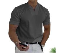 Lininco - Camicia da uomo Braylen alla moda, Lininco, a maniche corte, da uomo, grigio, XL