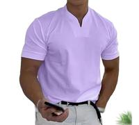 Lininco - Camicia da uomo Braylen alla moda, Lininco, a maniche corte, da uomo, Lilla, 3XL
