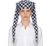 Linjinx Berretto Buffone Arlecchino Accessori Il Costume Corte Medievale Nero Taglia Unica