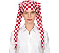 Linjinx Berretto Buffone Arlecchino Accessori Il Costume Corte Medievale Rosso Taglia Unica