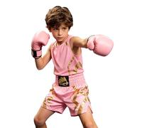 Linjinx Boxer Box Bambini Abbigliamento Per L'Allenamento Di Boxe Uniforme Boxe Completo Thai Bambino Anni Short Rosa Abbigliamento Boxiere Rosa 15-16 anni