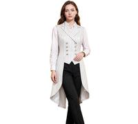 Linjinx Donna Gilet Da Abito Classico Da Elegante Da Vest Da Casuale Blazer | Vestibilità Classica,Motivo Righe Sottili Verticali,Orlo Rifinito Con Fodera In Raso,Informale Da Ufficio,Dama D'Onore