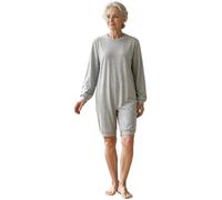 Linjinx Donna Jumpsuit Bodysuit Tuta Intera Da Body Romper Facile Curare | Pigiama Monocomponente,Per L'Assistenza Domicilio,Cerniera Al Fondo Della Vita,Scrub Di Esame,Pazienti Con Alzheimer