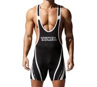 Linjinx Magliette Sportive Uomo Indumenti Intimi Attivi Boxer Unitari Leotard Sollevamento Pesi Tutu Lotta Libera E Power Lifting Nero XXL