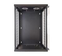 ARMADIO RACK 19'' 15 UNITA' NERO PER RETI LAN GIA' MONTATO ASSEMBLATO PARETE IT