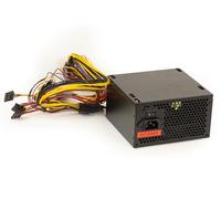 Link alimentatore PC STANDARD ATX 650 watt con ventola 120 mm e connettori 4 SATA 2 Molex 6 poli PCIE 8 poli CPU in metallo dimensioni compatte 25x25x15 cm confezione 10 unità